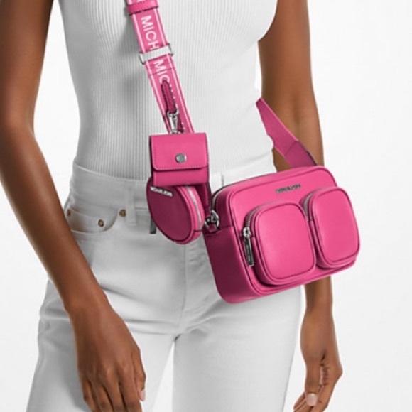 Michael Kors Handbags - Michael Kors Pink Crossbody Bag with Logo Strap